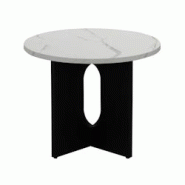 Oviala Business Table basse moderne ronde 50 cm effet marbre noir - noir Bois massif 113663 Oviala Business Table basse moderne ronde 50 cm effet marbre noir - noir Bois massif 113663