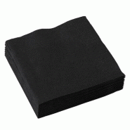 Serviettes de table 40x40 1/8 2Fls Noir P&P 120un - 651T221125.3 Serviettes de table 40x40 1/8 2Fls Noir P&P 120un - 651T221125.3