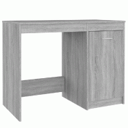 VidaXL Bureau Sonoma gris 100x50x76 cm Bois d'ingénierie Modèle Apex Compact - gris 815487