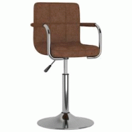VidaXL Chaise De Salle à Manger Marron Tissu - 8720286744079 VidaXL Chaise De Salle à Manger Marron Tissu - 8720286744079