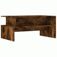 VidaXL Table basse chêne fumé 90x55x42,5 cm bois d'ingénierie Modèle Atlas Office Pro Confort - 834283