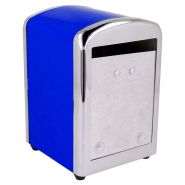 129.35 - distributeur serviettes mini servis cm bleu inox - garcia de pou - 10.5x9.7x14cm