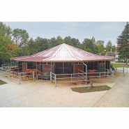 Écurie circulaire avec box d'enclos et/ou marcheur - Bâtiment multifonctionnel en acier 12 côtés