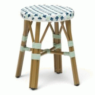 Bistromania Tabouret de terrasse ST GERMAIN - Tressage Bleu et Blanc - EA196 Bistromania Tabouret de terrasse ST GERMAIN - Tressage Bleu et Blanc - EA196