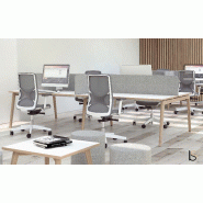 Bureau 4 personnes Cosy Wood - Blanc, 320 x 144 cm_1