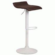 CLP Tabouret de bar Dyn V2 tissu avec pied en métal Marron/Blanc - marron textile 318948 CLP Tabouret de bar Dyn V2 tissu avec pied en métal Marron/Blanc - marron textile 318948