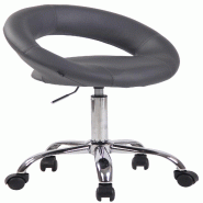 CLP Tabouret de travail Olinda en similicuir Gris - 312909