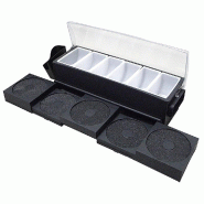 Distributeur à condiments 6 compartiments+sucreur de verres PS 62x18,5x16,5cm