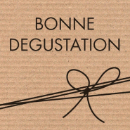 Étiquettes cadeaux adhésives 3,5x3,5 cm - boîte de 500 - Bonne dégustation
