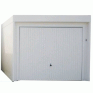 Garage simple béton moda / toit plat / porte battante / blanc / 2.97 x 6 x 2.55 m