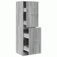 Helloshop26 - Armoire apothicaire classique rangement bureau 40 x 41 x 144 cm style contemporain en bois d'ingénierie gris 02_0055663 - gris métal 3 Helloshop26 - Armoire apothicaire classique rangement bureau 40 x 41 x 144 cm style contemporain en bois d'ingénierie gris 02_0055663 - gris métal 3