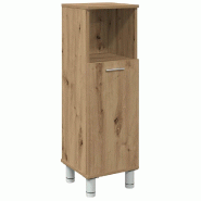 Helloshop26 - Armoire de bain chêne artisanal rangement salle de bain 30 x 30 x 95 cm en bois d'ingénierie chêne 02_0050771 - Bois massif 300023655