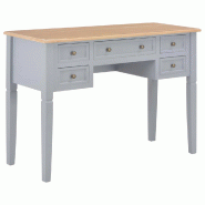 Helloshop26 - Bureau table meuble travail informatique gris 109,5 cm bois 0502121 - 3002297753772 Helloshop26 - Bureau table meuble travail informatique gris 109,5 cm bois 0502121 - 3002297753772
