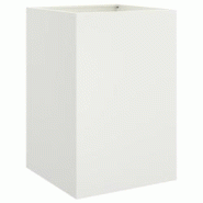 Helloshop26 - Jardinière bac lit surélevé plantes fleurs terrasse jardin 52 x 48 x 75 cm acier blanc 02_0037684 - 3000214272078