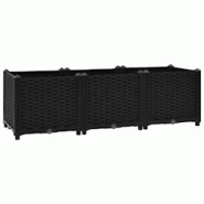 Helloshop26 - Jardinière lit surélevé plantes fleurs jardin 120 cm polypropylène noir 02_0000907 - 3000072421533 Helloshop26 - Jardinière lit surélevé plantes fleurs jardin 120 cm polypropylène noir 02_0000907 - 3000072421533