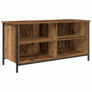 Helloshop26 - Meuble TV moderne minimaliste rangement 100 x 40 x 50 cm en bois d'ingénierie bois ancien 02_0052748 - métal 3000237571042