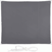 Helloshop26 - Voile d'ombrage carré 2 x 2 m gris 13_0002929 - gris inox 3000139518985
