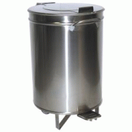 Lioninox Poubelle inox 60 l avec roulettes et pédale - 3701637604094 Lioninox Poubelle inox 60 l avec roulettes et pédale - 3701637604094