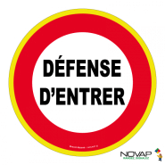 Panneaux adhésifs ronds hautes visibilités 80 mm interdictions obligations - ADHVPNR-NV02/DFE_0