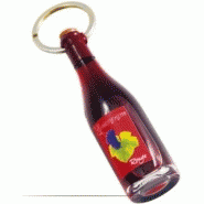 Porte cléf bouteille bourgogne rouge