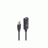 Shiverpeaks Câble de rallonge BASIC-S USB 2.0 actif, 5,0 m - noir 4017538135759