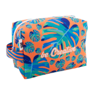 Trousse de maquillage personnalisée - polyester RPET 600D - impression sublimation - avec dragonne Trousse de maquillage personnalisée - polyester RPET 600D - impression sublimation - avec dragonne
