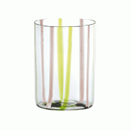 Verre Tirache Zafferano En Verre Borosilicate Bicolore Vert-Améthyste, Boîte De 6 Pièces - jaune tr00113