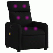 VidaXL Fauteuil inclinable de massage en tissu noir Modèle Cormontel - 3206865