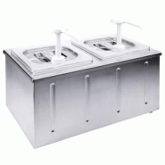 Contacto Distributeur de sauces avec pompe, double avec réfrigération passive - multi-matériau 1327/002 Contacto Distributeur de sauces avec pompe, double avec réfrigération passive - multi-matériau 1327/002