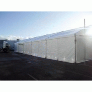Tente de stockage fermée standard / structure fixe en aluminium / couverture unie / ancrage au sol avec platine / 15 x 8 x 2.30 m