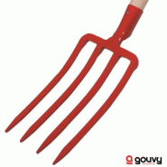 Fourche Bêche 30 cm - Épaisseur 9 mm - Emmanchée Gouvy - 135 cm - 1875g