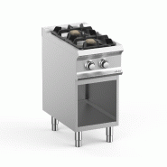 Fourneau professionnel a gaz 2 feux vif 5,5 kw sur sousbassment lib... - PFB74AXS