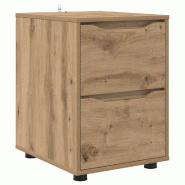 Helloshop26 - Armoire de rangement fonctionnelle minimaliste 40 x 48 x 57 cm en bois d'ingénierie chêne artisanal 02_0054620 - Bois massif 300023858