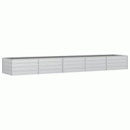 Helloshop26 - Jardinière bac lit surélevé plantes fleurs terrasse jardin de jardin 400 x 80 x 45 cm acier galvanisé argenté Argent 02_0039446 - 3 Helloshop26 - Jardinière bac lit surélevé plantes fleurs terrasse jardin de jardin 400 x 80 x 45 cm acier galvanisé argenté Argent 02_0039446 - 3