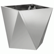Helloshop26 - Jardinière carrée style moderne extérieur 30 x 30 x 30 cm design épuré en acier argent 02_0053058 - acier 3000237734300