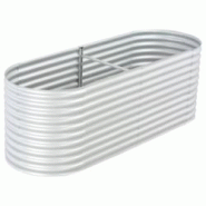 Helloshop26 - Jardinière lit surélevé plantes fleurs jardin 240 x 80 x 81 cm acier galvanisé argenté 02_0001022 - 3000073691539 Helloshop26 - Jardinière lit surélevé plantes fleurs jardin 240 x 80 x 81 cm acier galvanisé argenté 02_0001022 - 3000073691539