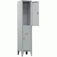 ITALCONCEPT L2G Armoire Vestiaire Multicases, 1 Colonne 2 Cases, 1800 x 300 x 500mm - 3616350143396