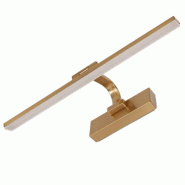 Papuq Applique murale LED pour éclairer tableaux, miroirs, peintures murales, style traditionnel 14W, lumière chaude 3000K, BRONZE, articulée. 61 c