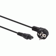 Perel Câble d'alimentation, H05VV-F 3G0.75, 1.8 m, 2.5 A/230 V, 625 W, type E/F 90° vers C5, usage intérieur, PVC, noir - EPC018F075N