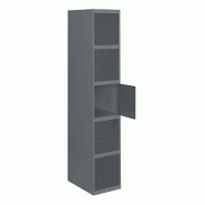SimonRack Vestiaire Métallique 5 Portes avec Clé, 1800x400x500 mm, Anthracite - Simonlocker - noir métal 8425437105210