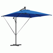 VidaXL Parasol banane à mât déporté Bleu 249 x 249 x 250 cm Modèle Atlas Sud - 42003404