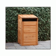 Abri cache-poubelle simple en bois dur 29.1004 - i60 x p60 x h106 cm