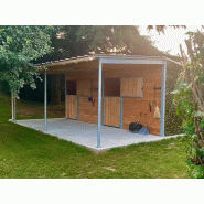 Boxes avec avancée de 3 ml - BOX026 - Confort et protection pour votre cheval - Bois Douglas français