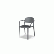 Chaise avec accoudoirs BLENDY - gris clair