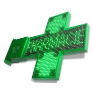 Gloria led 650 - enseigne pharmacie - sarl identy sign - dimensions : 650 x 650 mm