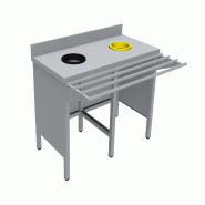 ITALCONCEPT L2G Meuble De Tri Inox 304, Sans Porte, Avec, 900 x 1200 x 600mm - 3616350203144