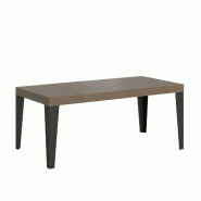 Itamoby Table Extensible Flame Premium 120/380X90 Cm En Gris Tourterelle Avec Pieds Anthracite - beige 8050598908280