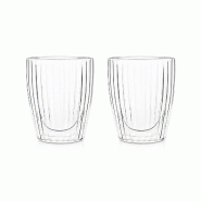 Ogo Living - Lot 2 tasses hera 25cl en verre borosilicate double paroi - 3256391045480