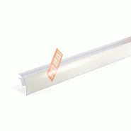Porte-étiquette transparent pour tablette verre - 26x988mm - Plastique