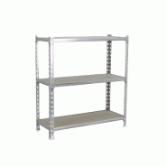 SimonRack Étagère Rangement 900x1200x400 mm, 3 niveaux, plateaux en bois, charge 200 kg par niveau, Galvanisé - Maderclick - métal 8425437077241